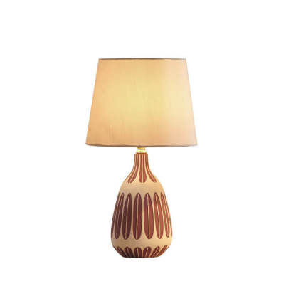 Nordic Vertical Pattern Ceramic Fabric Lamp