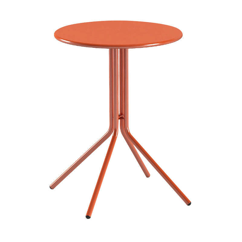 Nordic round gray iron coffee tables, Lighom — Orange