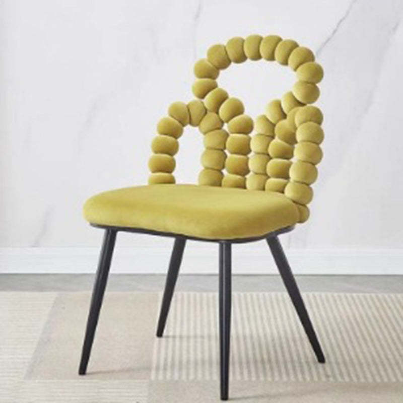 Scandinavian Velvet Heart Ball Vanity Stool