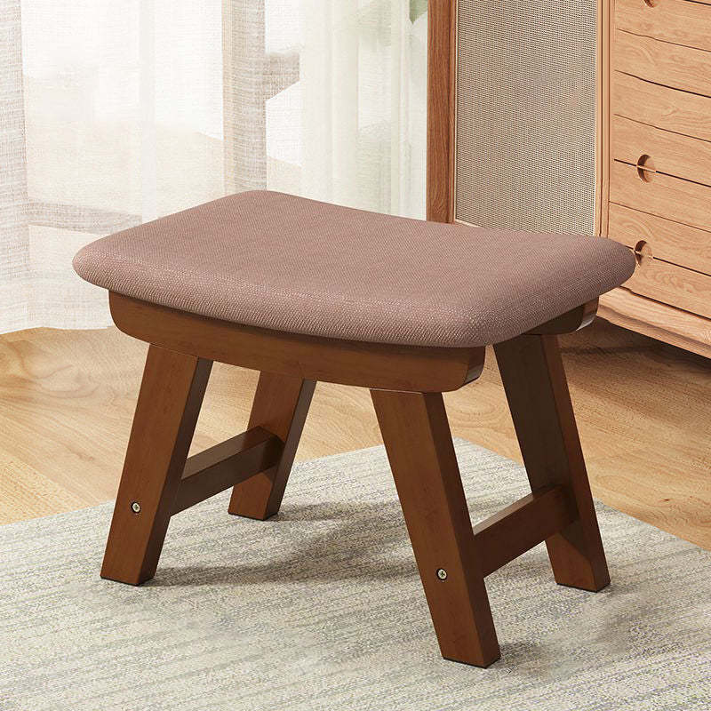 Minimalist Wood Cushion Shoe Bench