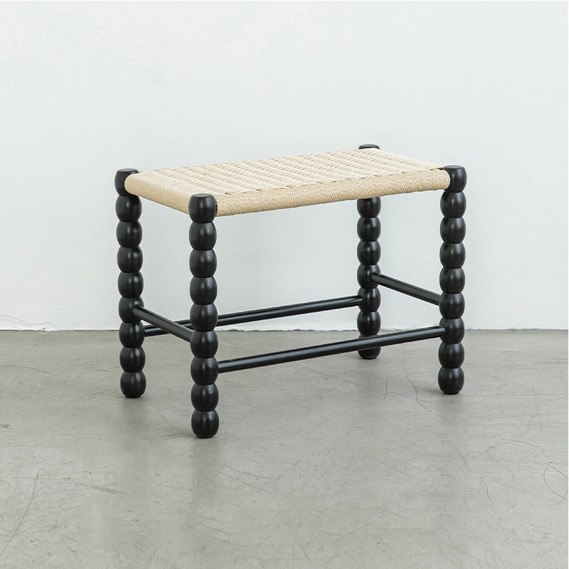 Vintage Gourd Wood Rope Stool
