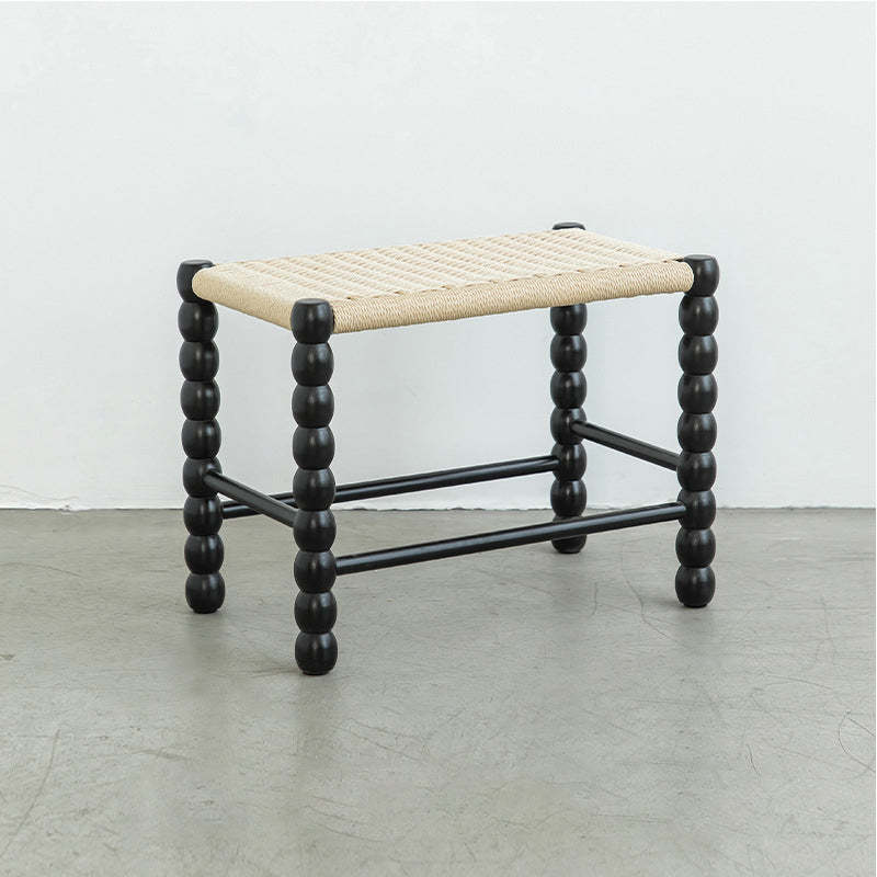 Vintage Gourd Wood Rope Stool