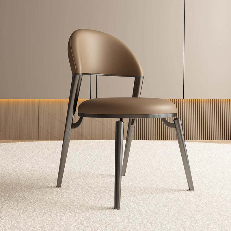 Modern Cushion Lambswool Titanium Dining Chair