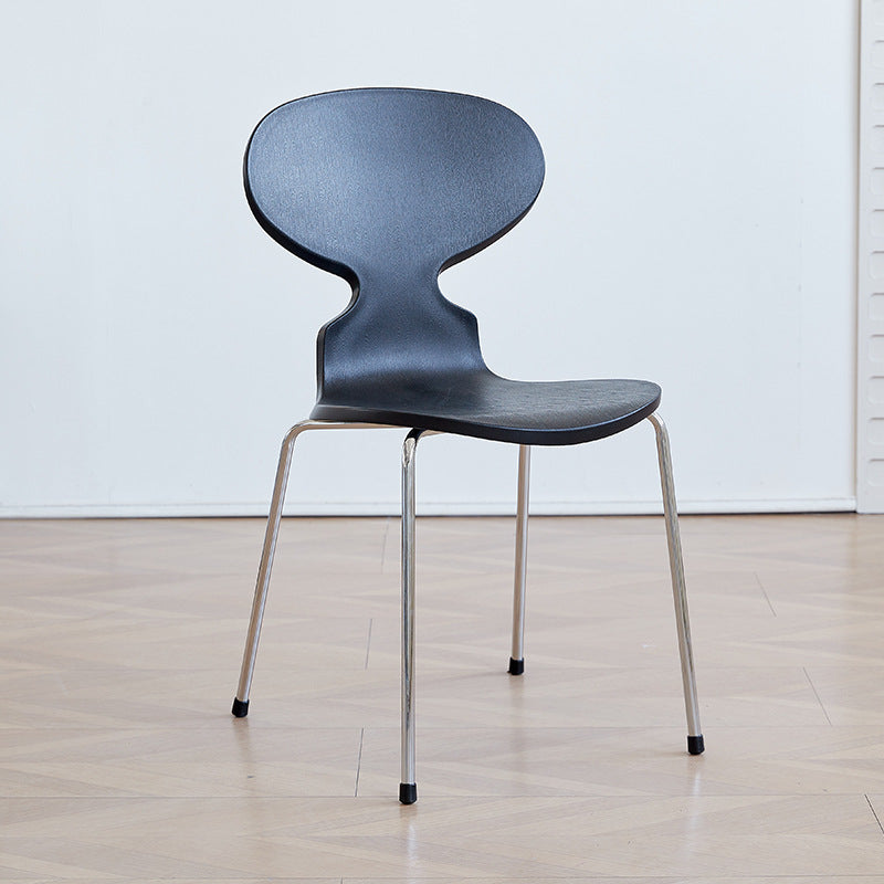 Minimalist Metal Four-Leg Chair