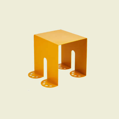 Scandinavian Iron Square End Table