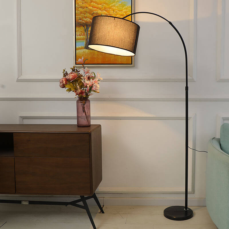 Nordic Fabric Column Fishing Rod Floor Lamp