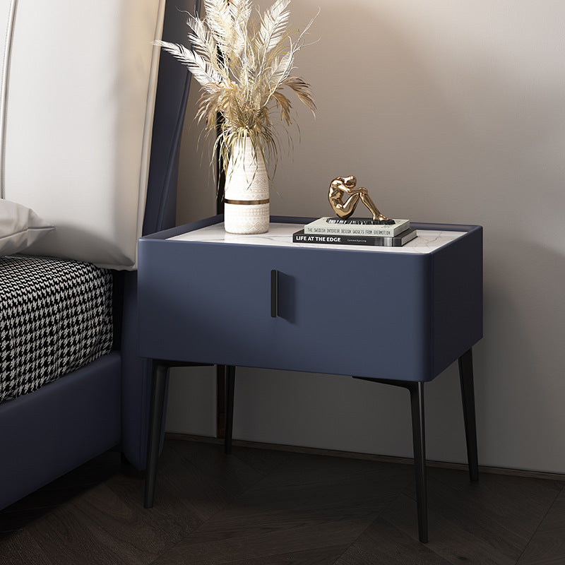Scandinavian Wood Nightstand Wireless Charging