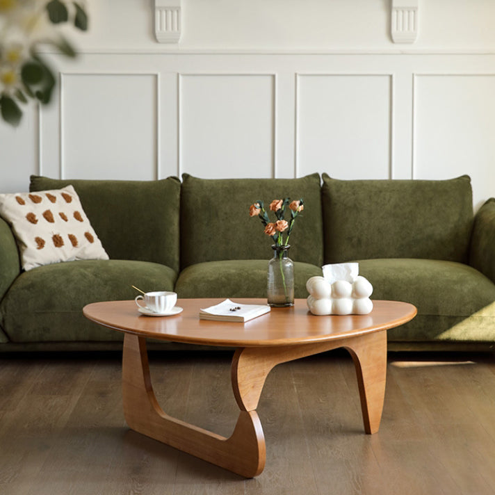 Minimalist Solid Wood Triangular Coffee Table
