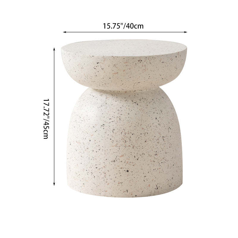 Nordic Cylinder Magnesium Oxide End Table