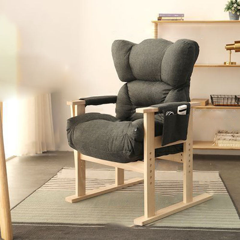 Modern Upholstered Wood Adjustable Accent Chair