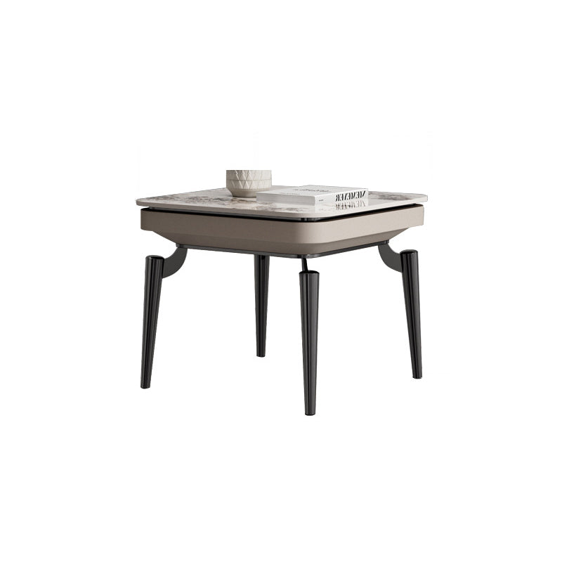 Modern Clover Slate Steel 4-Leg Side Table