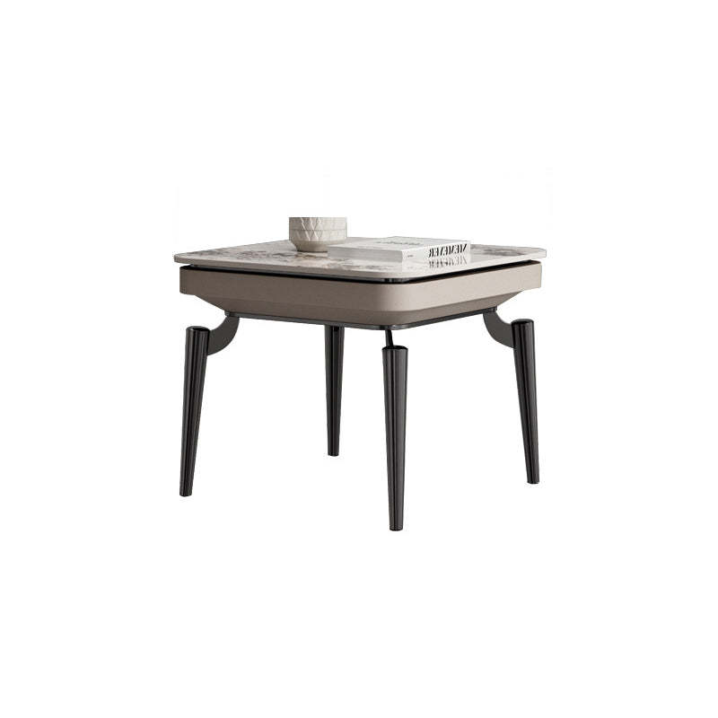 Modern Clover Slate Steel 4-Leg Side Table