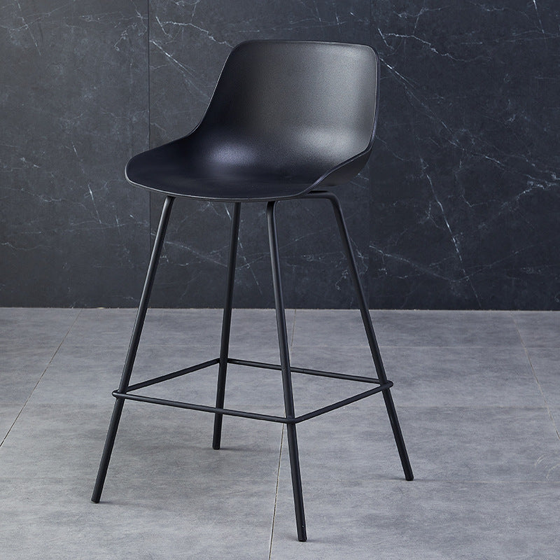 Lighom minimalist curved metal fabric bar & counter stools