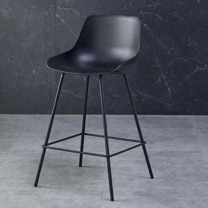 Lighom minimalist curved metal fabric bar & counter stools