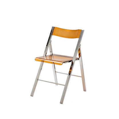 Nordic Acrylic Metal Foldable Dining Chair