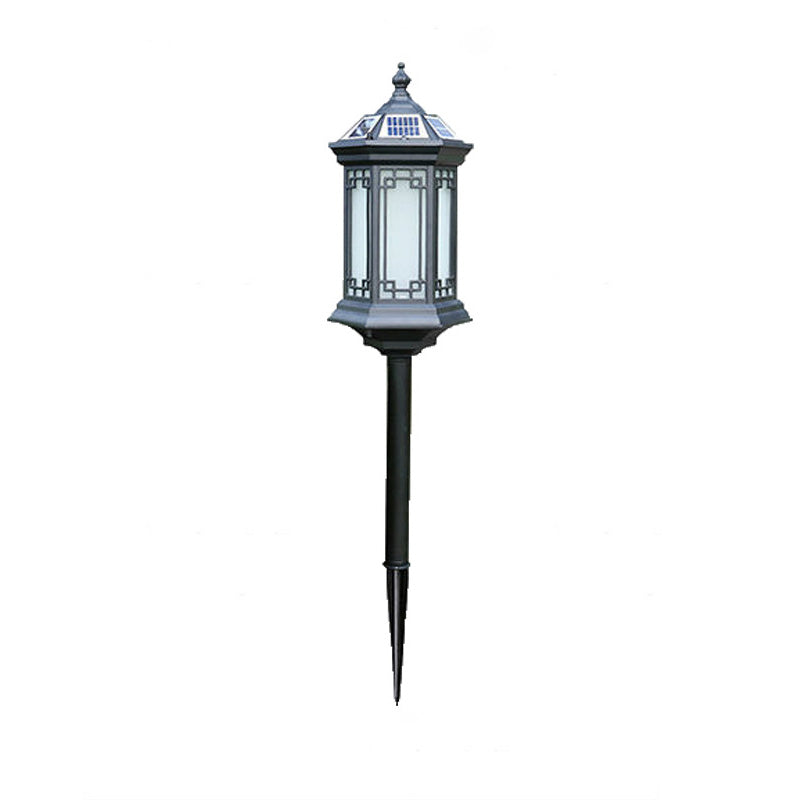 Chinese Solar Aluminum Glass Cylinder Landscape Light