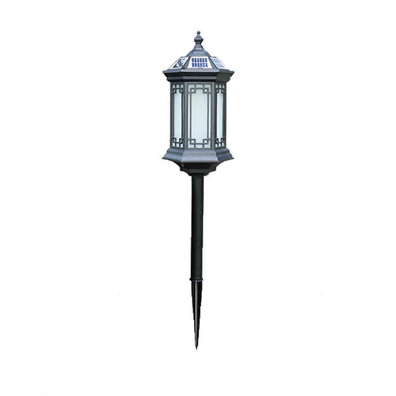 Chinese Solar Aluminum Glass Cylinder Landscape Light