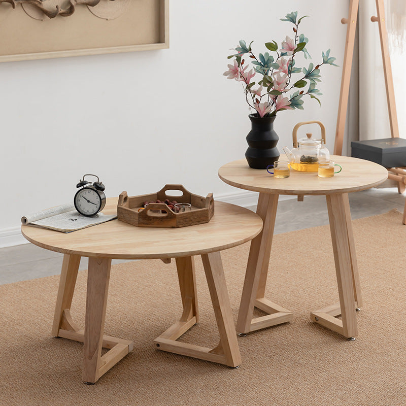 Contemporary Wood V-Leg Coffee Table