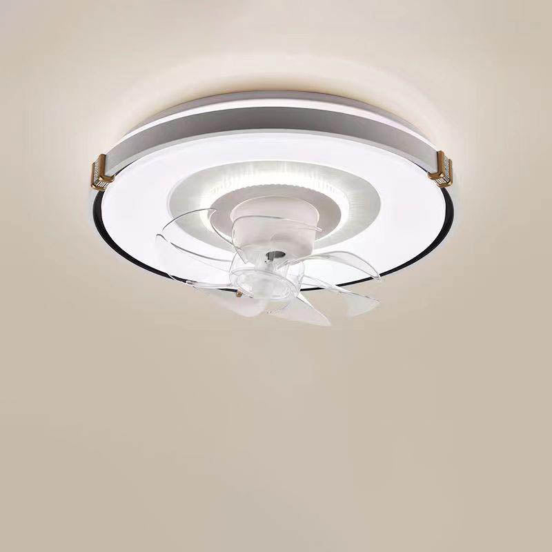 Minimalist Round LED Flush Mount Fan Light