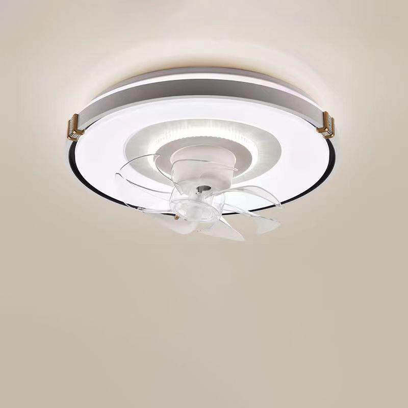 Minimalist Round LED Flush Mount Fan Light