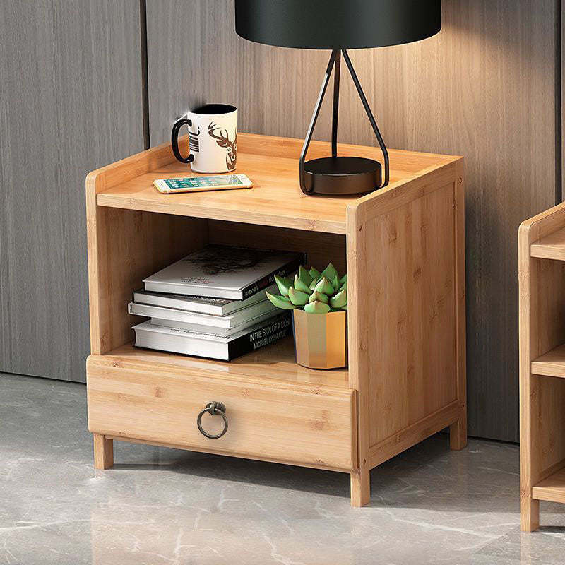 Minimalist Solid Wood 1/3-Drawer Nightstand