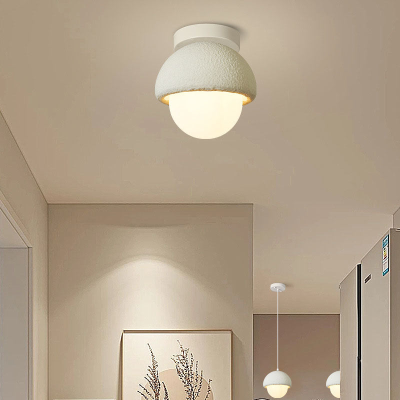 Modern Plastic Round Flush Mount Light