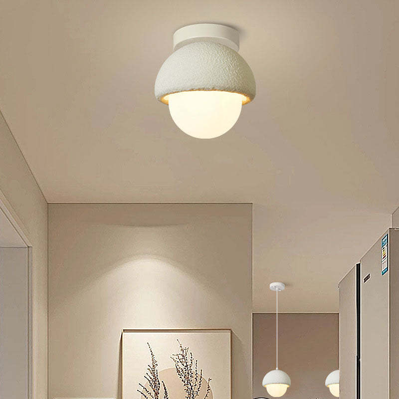 Modern Plastic Round Flush Mount Light