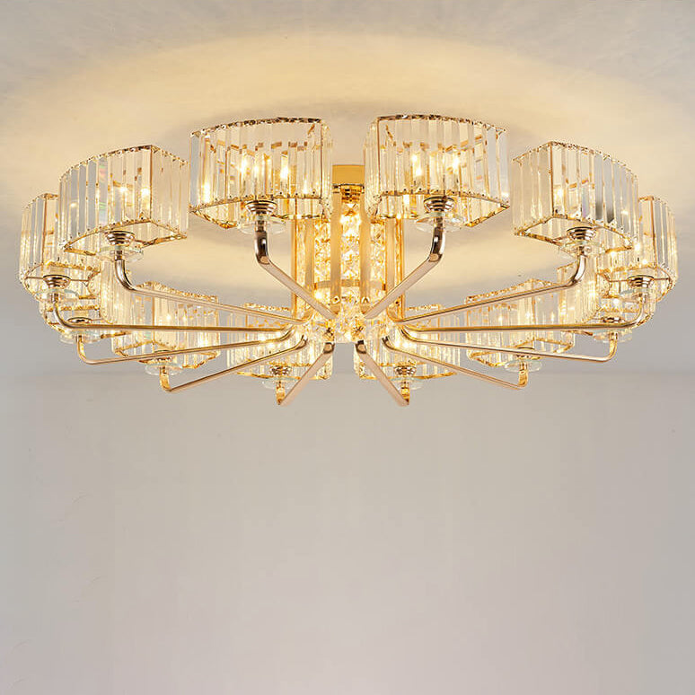Modern Crystal 6/8/10/12-Light Flush Mount — 10 / 220V-240V For UK/AU