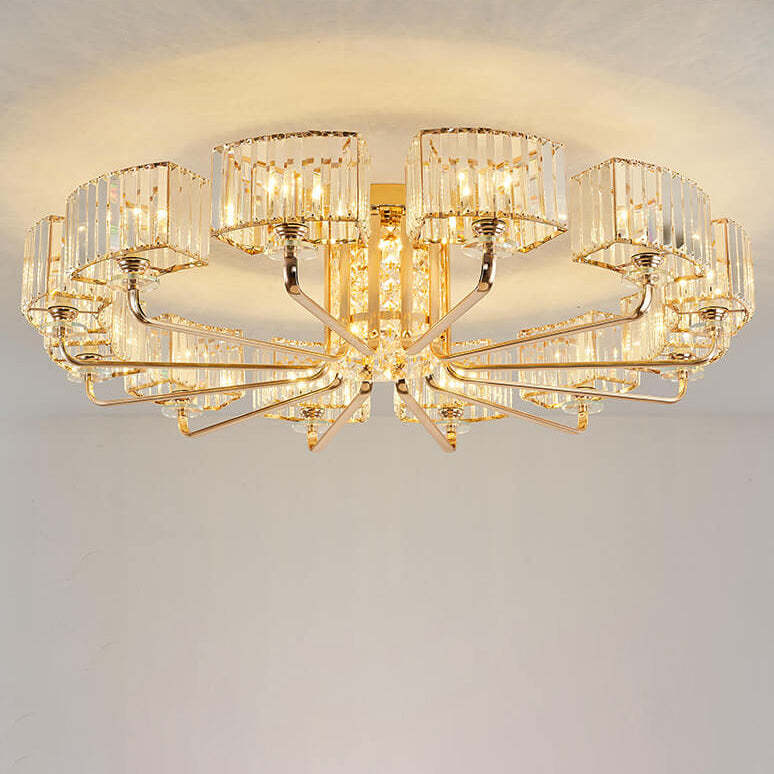 Modern Crystal 6/8/10/12-Light Flush Mount — 10 / 220V-240V For UK/AU