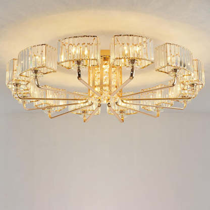 Modern Crystal 6/8/10/12-Light Flush Mount — 10 / 220V-240V For UK/AU