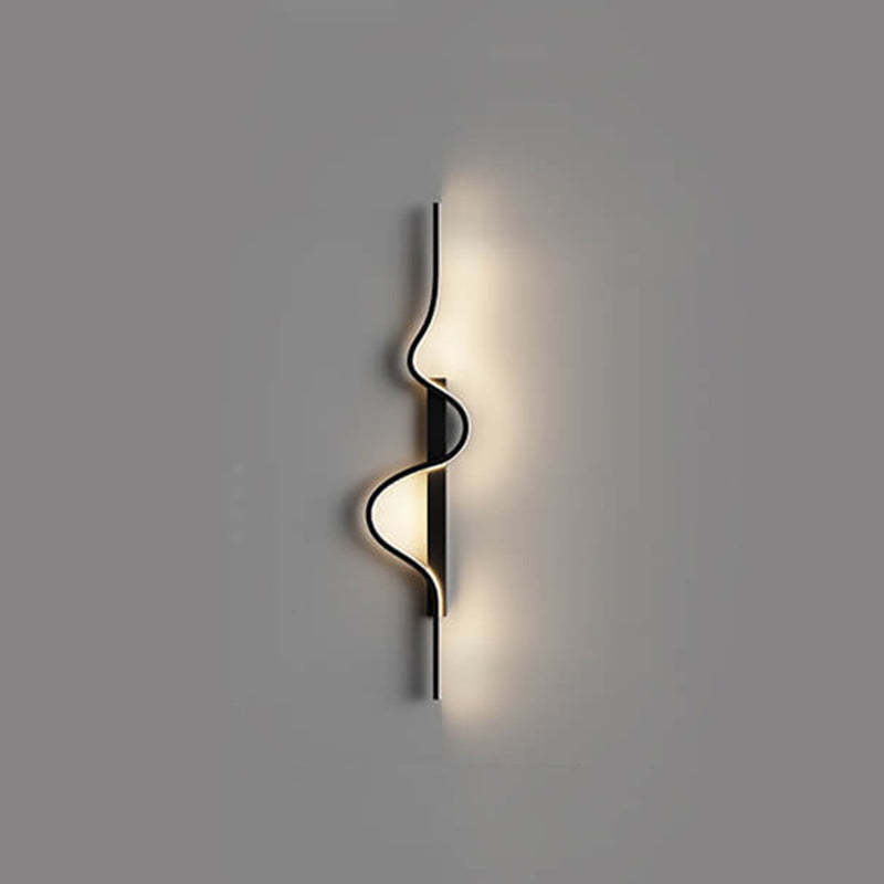 Minimalist Wave Aluminum LED Wall Sconce