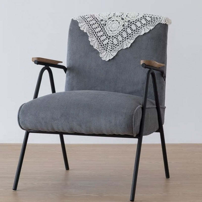 Scandinavian Cushion Steel Accent Chair