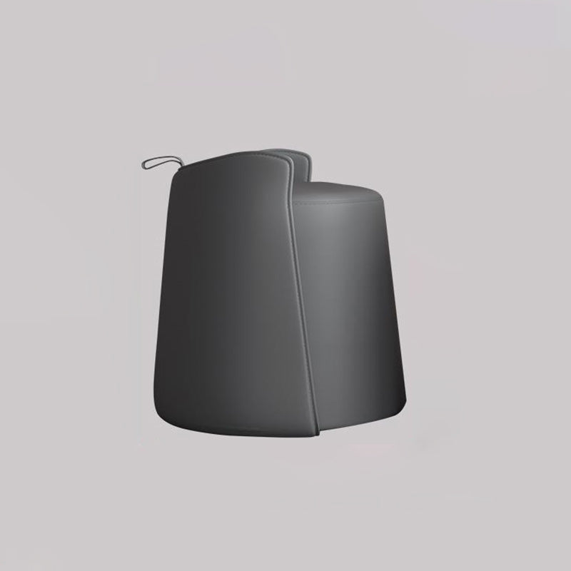Modern Microfiber Leather Swivel Cylinder Vanity Stool