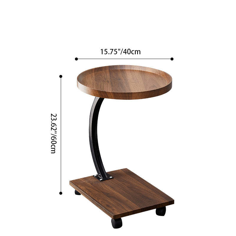 Transitional Wood Iron 2-Tier Coffee Table