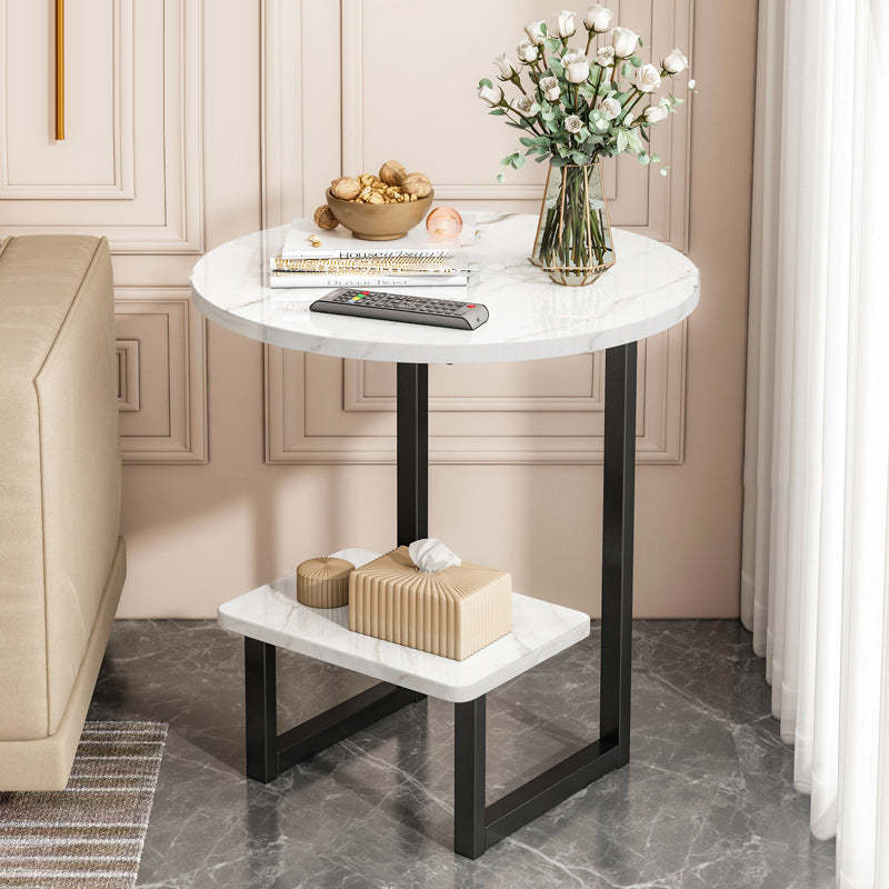 Nordic G-Shape Steel 2-Tier End Table