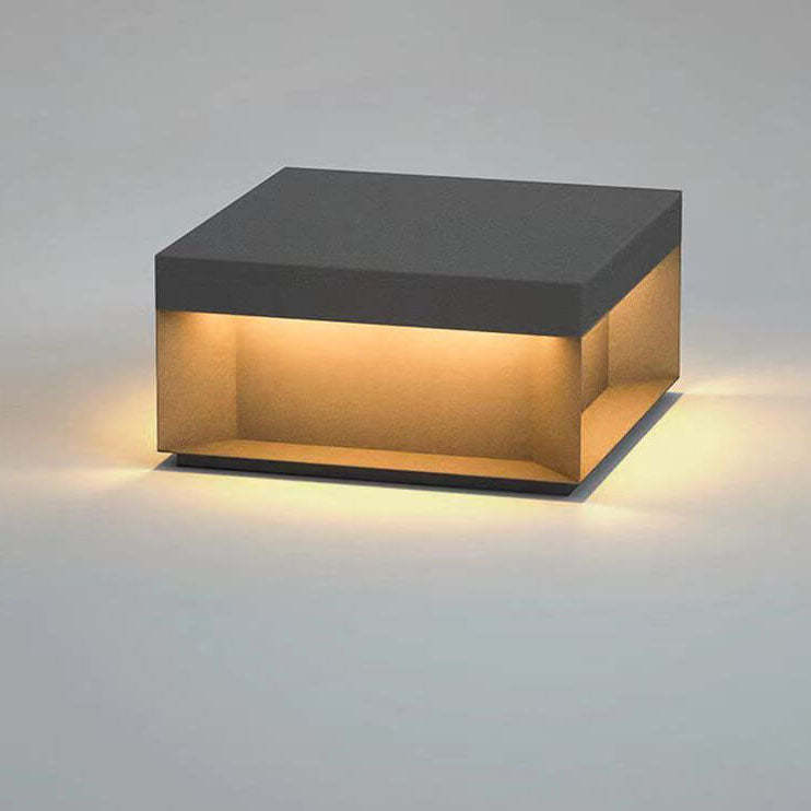 Solar Modern Glass Cuboid LED Outdoor Landscape Light