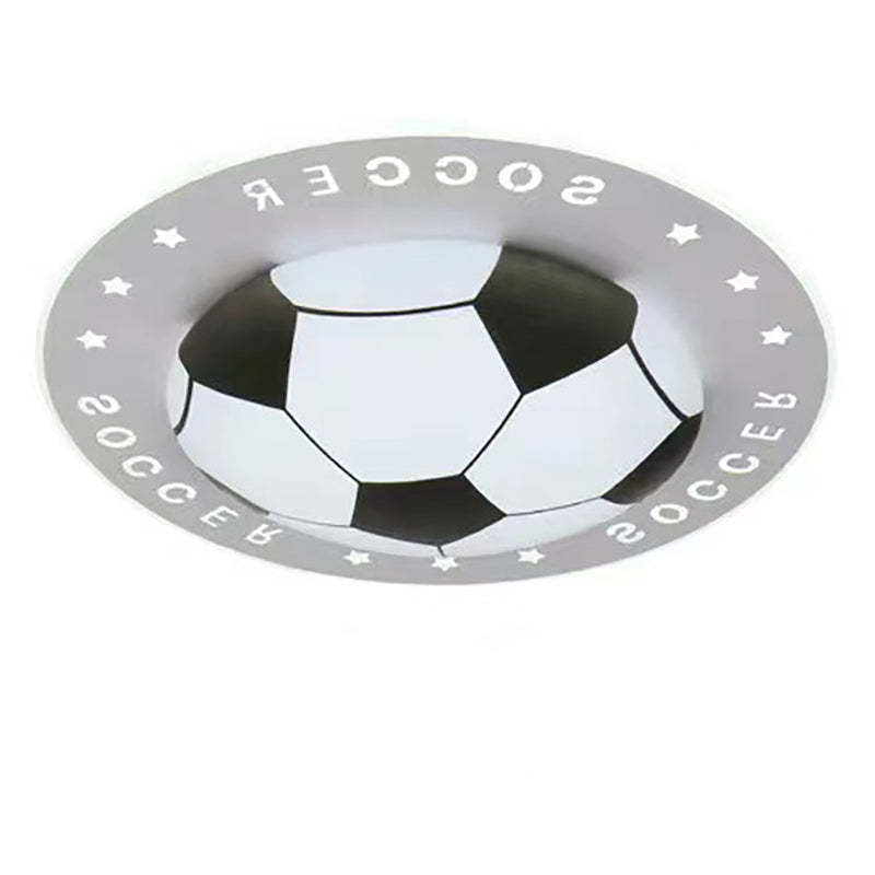 Art Deco Soccer Ball Acrylic Iron LED Flush Light
