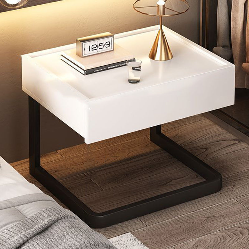 Minimalist Faux Panel 1-Drawer Nightstand