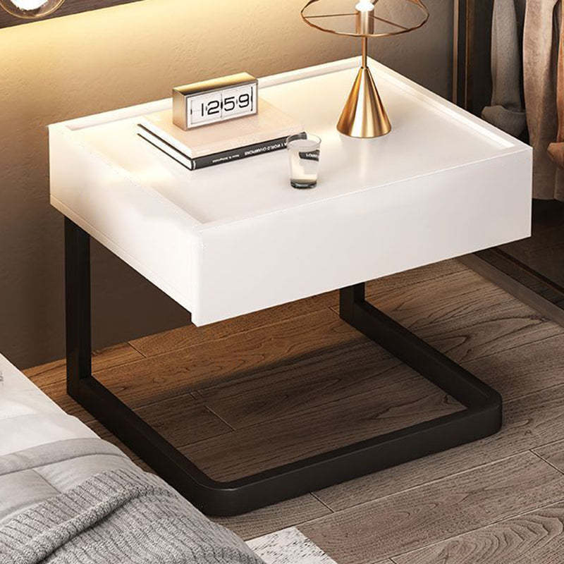 Minimalist Faux Panel 1-Drawer Nightstand