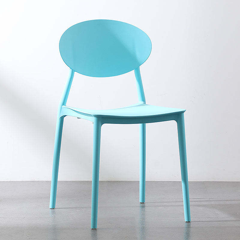 Nordic Square Plastic Chair — Pink