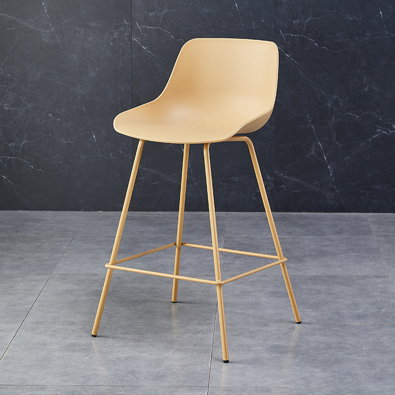 Green metal fabric curved bar & counter stools - minimalist