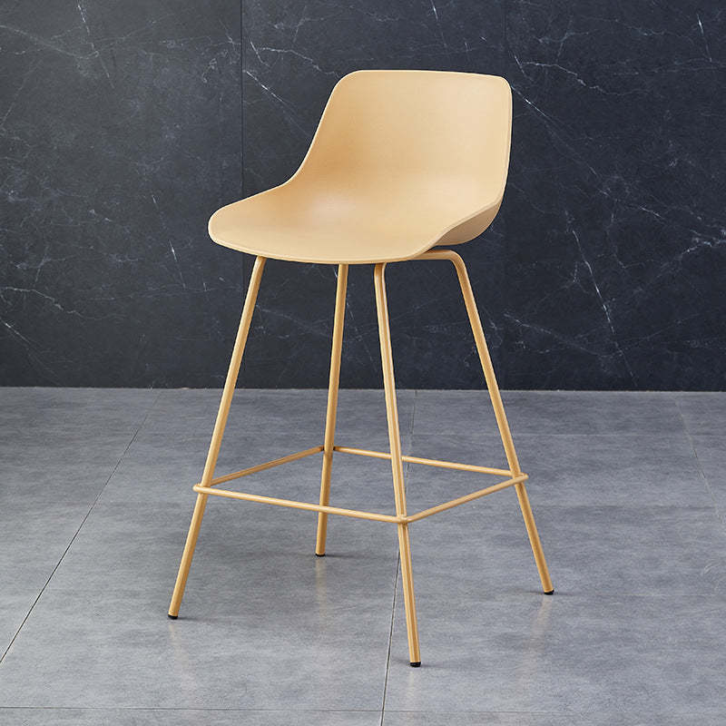 Green metal fabric curved bar & counter stools - minimalist