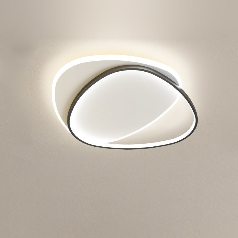 Minimalist Triangle Oval Acrylic Iron LED Flush Mount Light
