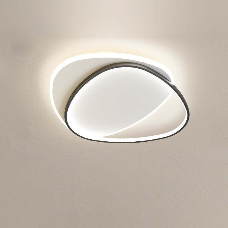 Minimalist Triangle Oval Acrylic Iron LED Flush Mount Light
