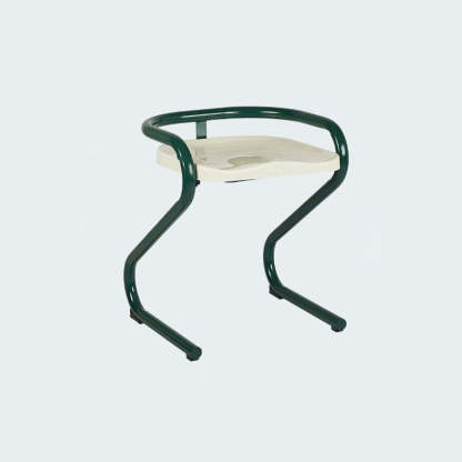 Mid-Century Curved Metal Dining Chair