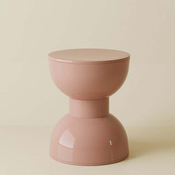 Scandinavian Macaron Hourglass Plastic Footstool
