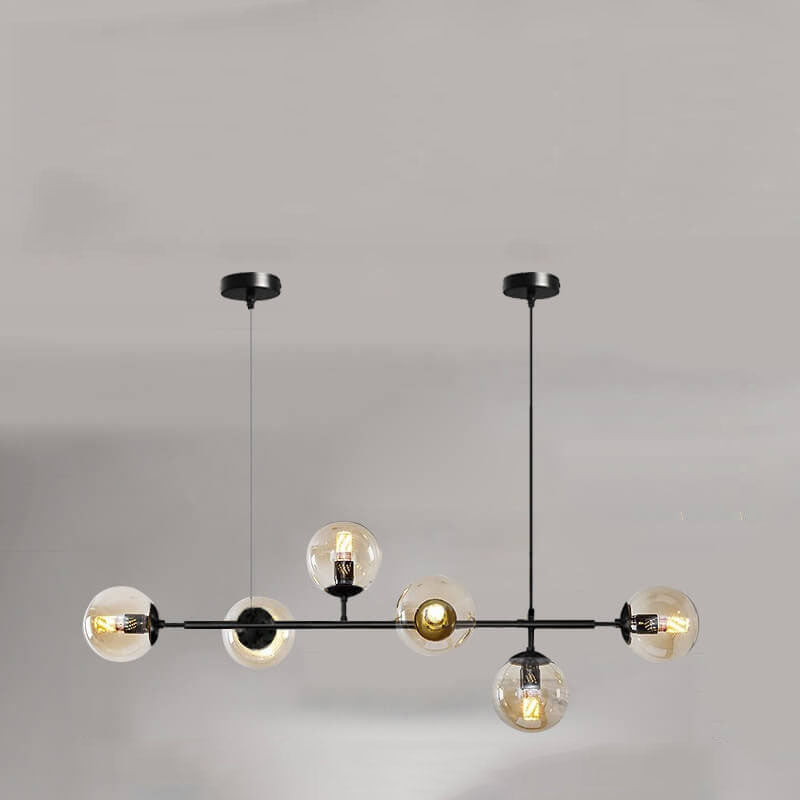 Nordic Colorful Orb Glass Island Chandelier