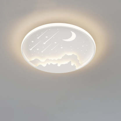 Modern Iron Round Kids LED Flush Mount Light
