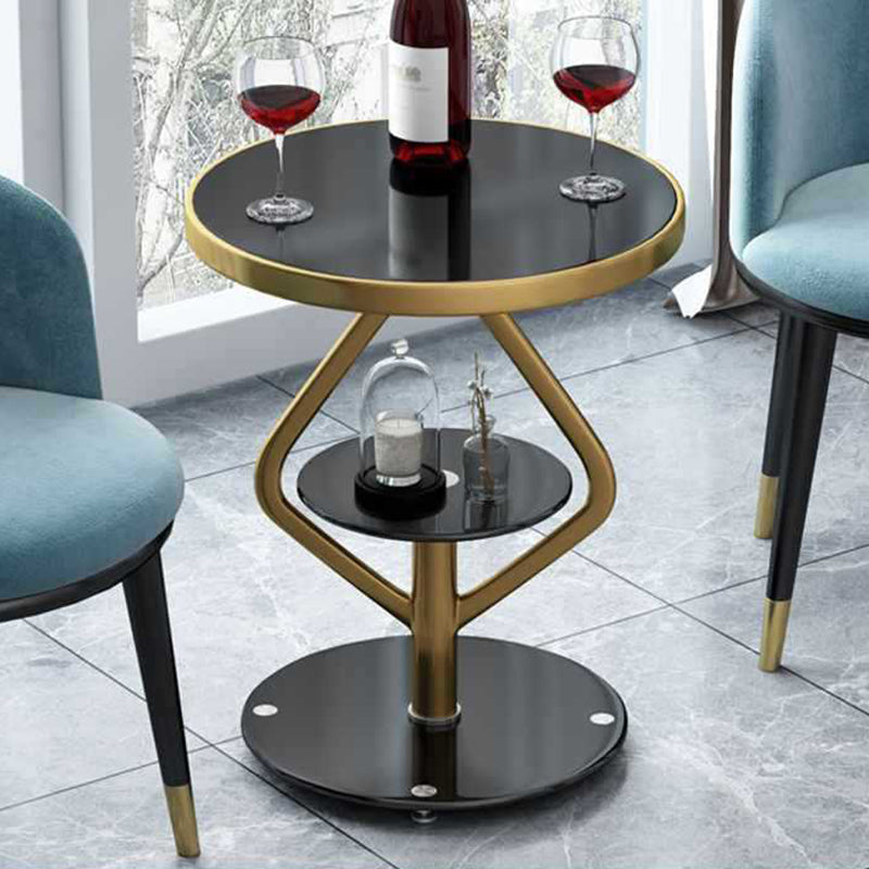 Nordic Lozenge Glass Steel End Table