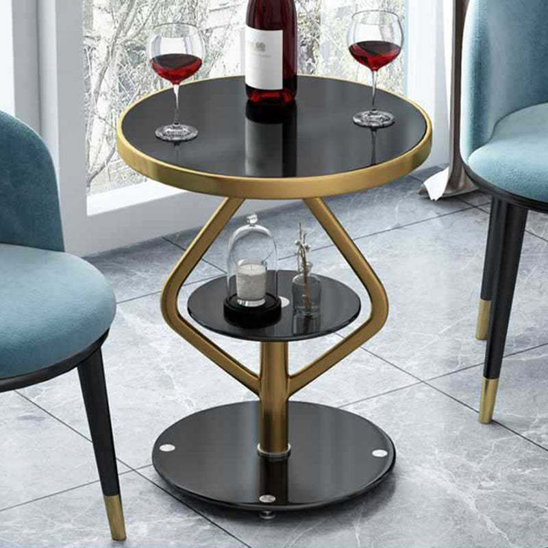 Nordic Lozenge Glass Steel End Table